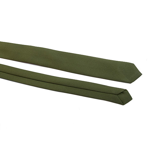 Узкий матовый галстук цвета хаки Gofin GDG-0008