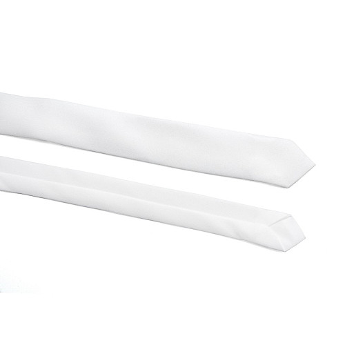 Белый узкий матовый галстук Gofin GDG-0009