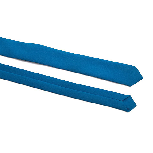 Голубой узкий матовый галстук Gofin GDG-0010