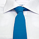 Голубой узкий матовый галстук Gofin GDG-0010