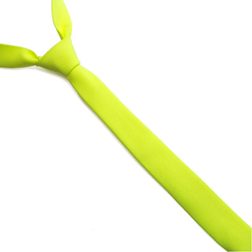 Салатовый-лаймовый узкий матовый галстук Gofin GDG-0012