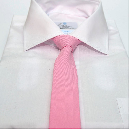 Розовый узкий матовый галстук Gofin GDG-0013