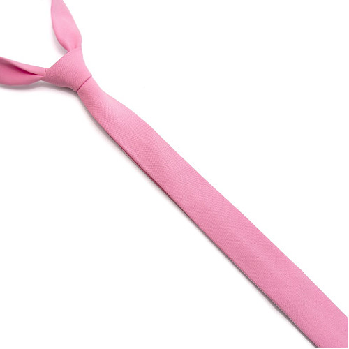 Розовый узкий матовый галстук Gofin GDG-0013