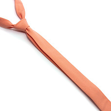 Персиковый узкий матовый галстук Gofin GDG-0015