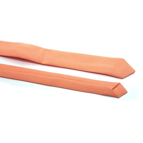 Персиковый узкий матовый галстук Gofin GDG-0015