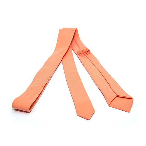 Персиковый узкий матовый галстук Gofin GDG-0015