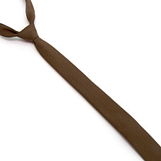 Узкий галстук Gofin коричневый матовый GDG-0017