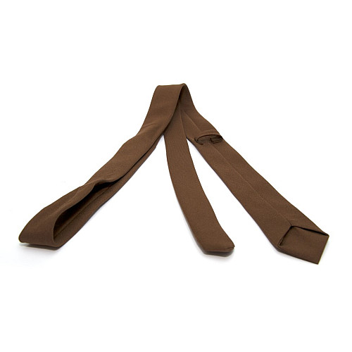 Узкий галстук Gofin коричневый матовый GDG-0017