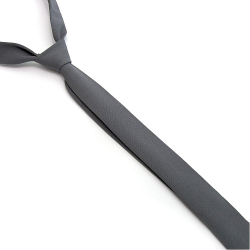 Узкий матовый галстук Gofin темно серый GDG-0018
