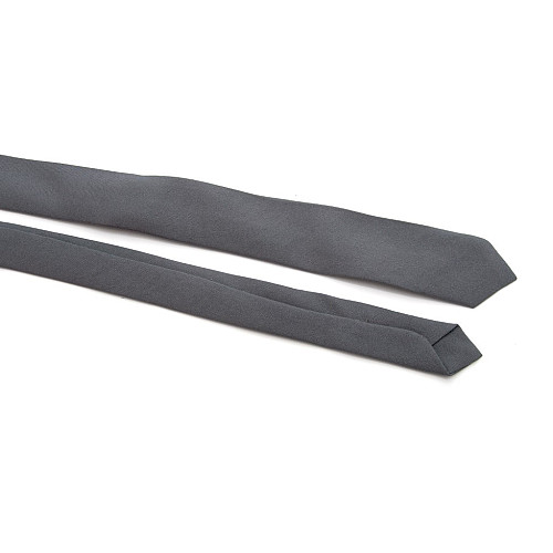 Узкий матовый галстук Gofin темно серый GDG-0018