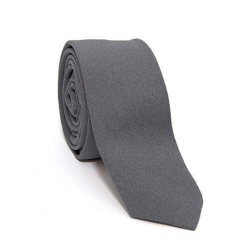 Узкий матовый галстук Gofin темно серый GDG-0018