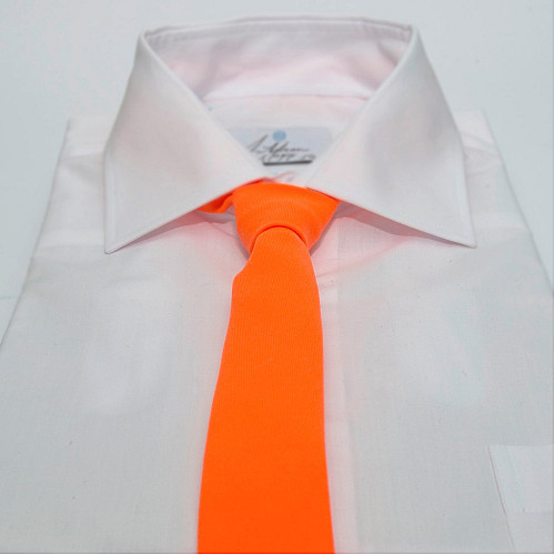 Оранжевый узкий матовый галстук Gofin GDG-0021