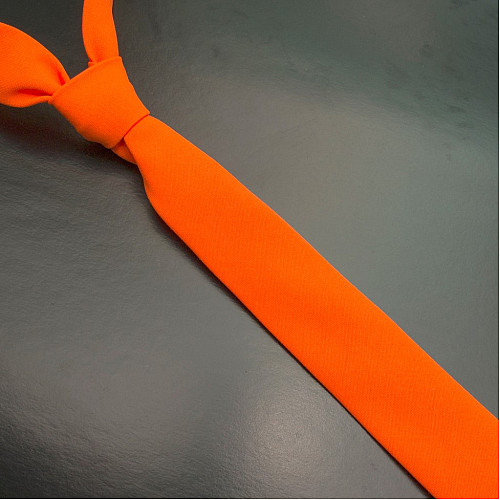 Оранжевый узкий матовый галстук Gofin GDG-0021