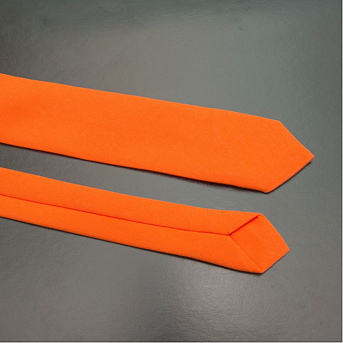 Оранжевый узкий матовый галстук Gofin GDG-0021