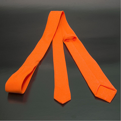 Оранжевый узкий матовый галстук Gofin GDG-0021