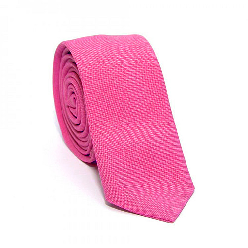 Узкий матовый галстук Gofin цвета фуксия GDG-0025