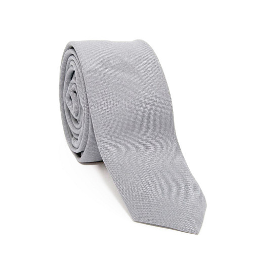 Узкий матовый галстук Gofin светло-серый GDG-0026