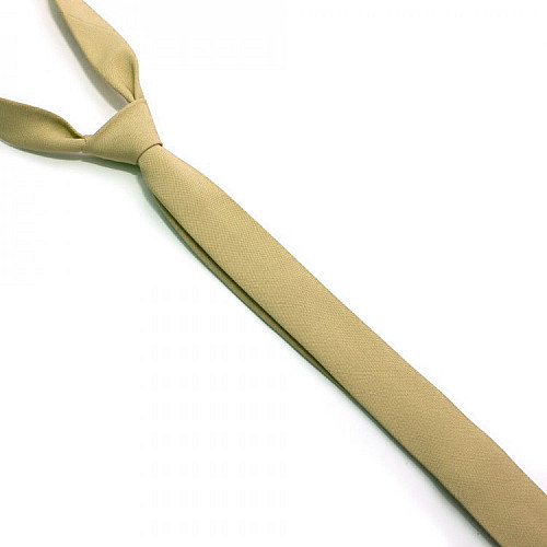 Узкий галстук Gofin бежевый матовый GDG-0027