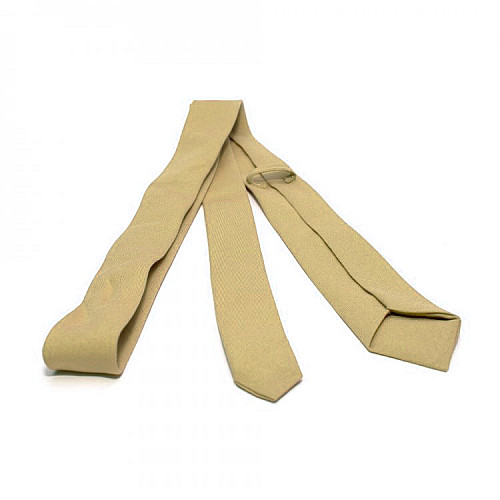 Узкий галстук Gofin бежевый матовый GDG-0027