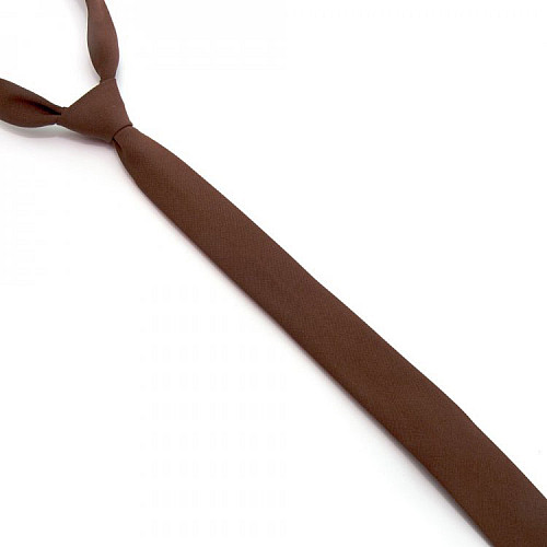 Узкий коричневый галстук Gofin GDG-0028