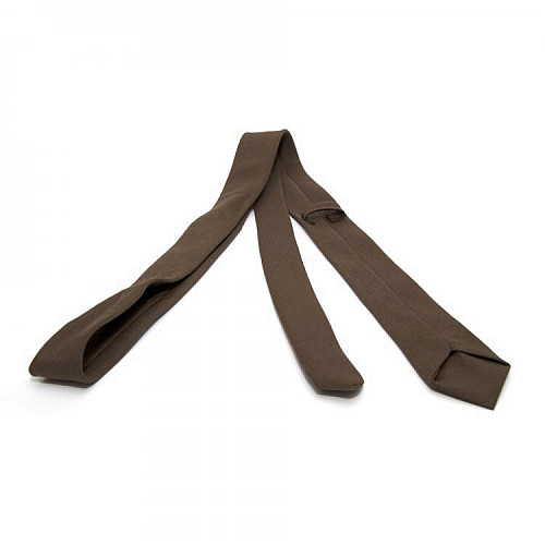 Узкий галстук Gofin темно-коричневый матовый GDG-0029