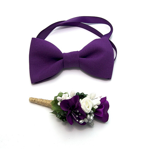 Фиолетовый набор Gofin 2 в 1 бабочка и бутоньерка GFO-16000