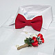 Красный набор Gofin 2 в 1 бабочка и бутоньерка GFO-16009