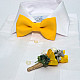 Желтый набор Gofin 2 в 1 бабочка и бутоньерка GFO-16011