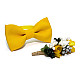 Желтый набор Gofin 2 в 1 бабочка и бутоньерка GFO-16011