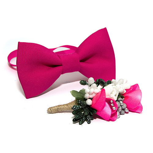 Малиновий набір Gofin 2 в 1 метелик та бутоньєрка GFO-16014