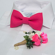 Малиновый набор Gofin 2 в 1 бабочка и бутоньерка GFO-16014