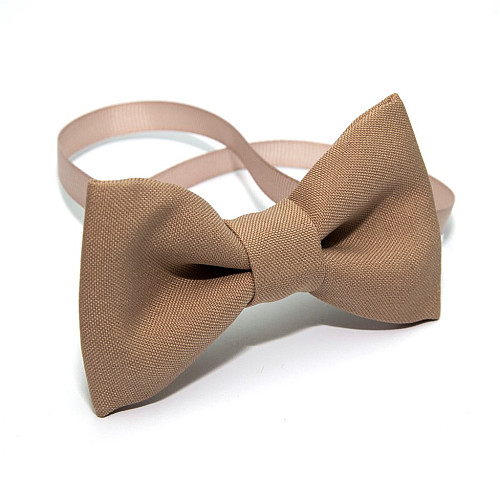 Краватка метелик Gofin бежевий однотонний GOF-1517