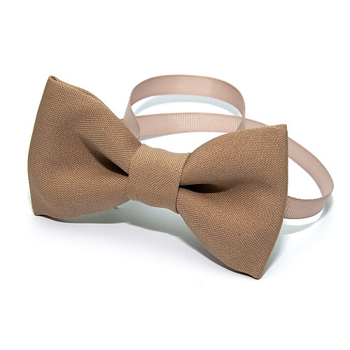 Краватка метелик Gofin бежевий однотонний GOF-1517