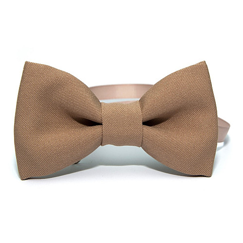 Краватка метелик Gofin бежевий однотонний GOF-1517