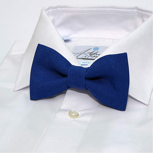 Галстук бабочка Gofin синяя електрик однотонная GOF-1522