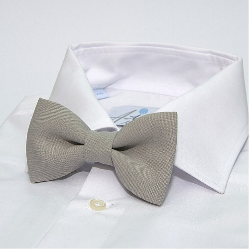 Галстук бабочка Gofin светло-серая однотонная GOF-1523