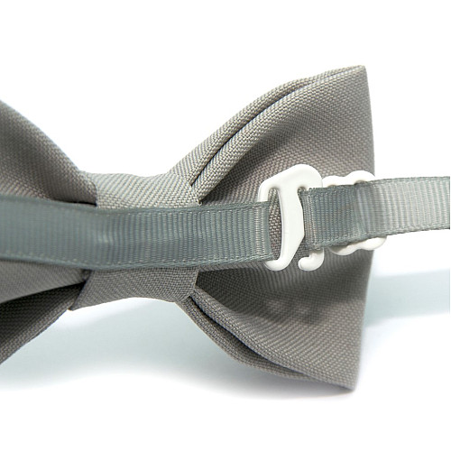 Галстук бабочка Gofin светло-серая однотонная GOF-1523
