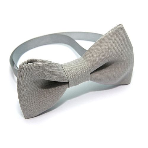 Галстук бабочка Gofin светло-серая однотонная GOF-1523