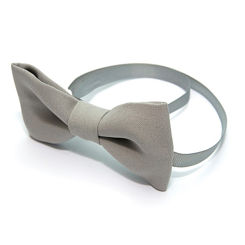 Галстук бабочка Gofin светло-серая однотонная GOF-1523