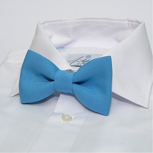 Краватка метелик Gofin блакитний однотонний GOF-1525