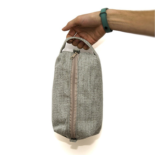 Тканинна косметичка Gofin світло-сіра KSM-28002