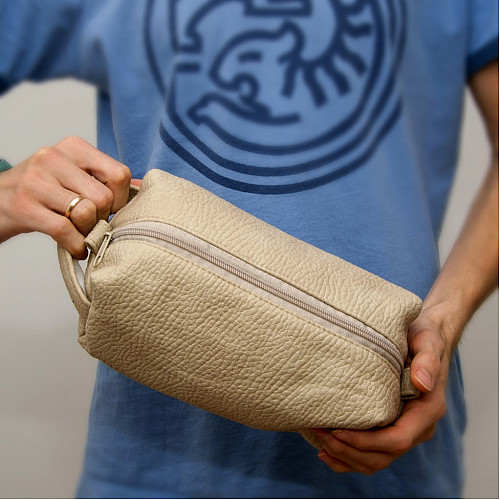 Тканевая косметичка Gofin бежевая KSM-28004