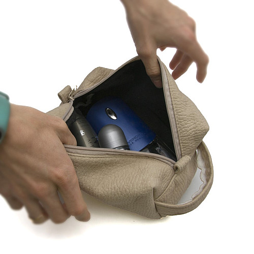 Тканевая косметичка Gofin бежевая KSM-28004