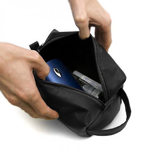 Шкіряна косметичка Gofin чорна KSM-28011