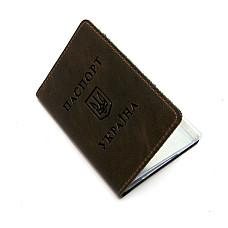 Коричнева екошкіряна обкладинка Gofin для id карт OBL-23004