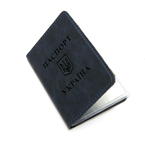 Синя екошкіряна обкладинка Gofin для id карт OBL-23006