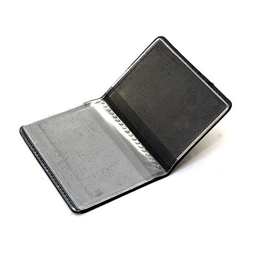 Шкіряна темно-синя обкладинка Gofin для паспорта (під id карту) OBL-23014