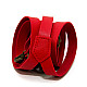 Эко кожаные подтяжки Gofin узкие красные 1,5 см PBK-33004
