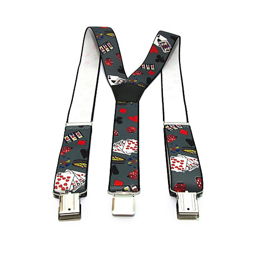 Мужские подтяжки Gofin с рисунком казино Y образные 4 см PBM-19000