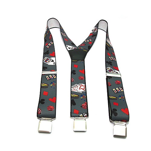 Мужские подтяжки Gofin с рисунком казино Y образные 4 см PBM-19000